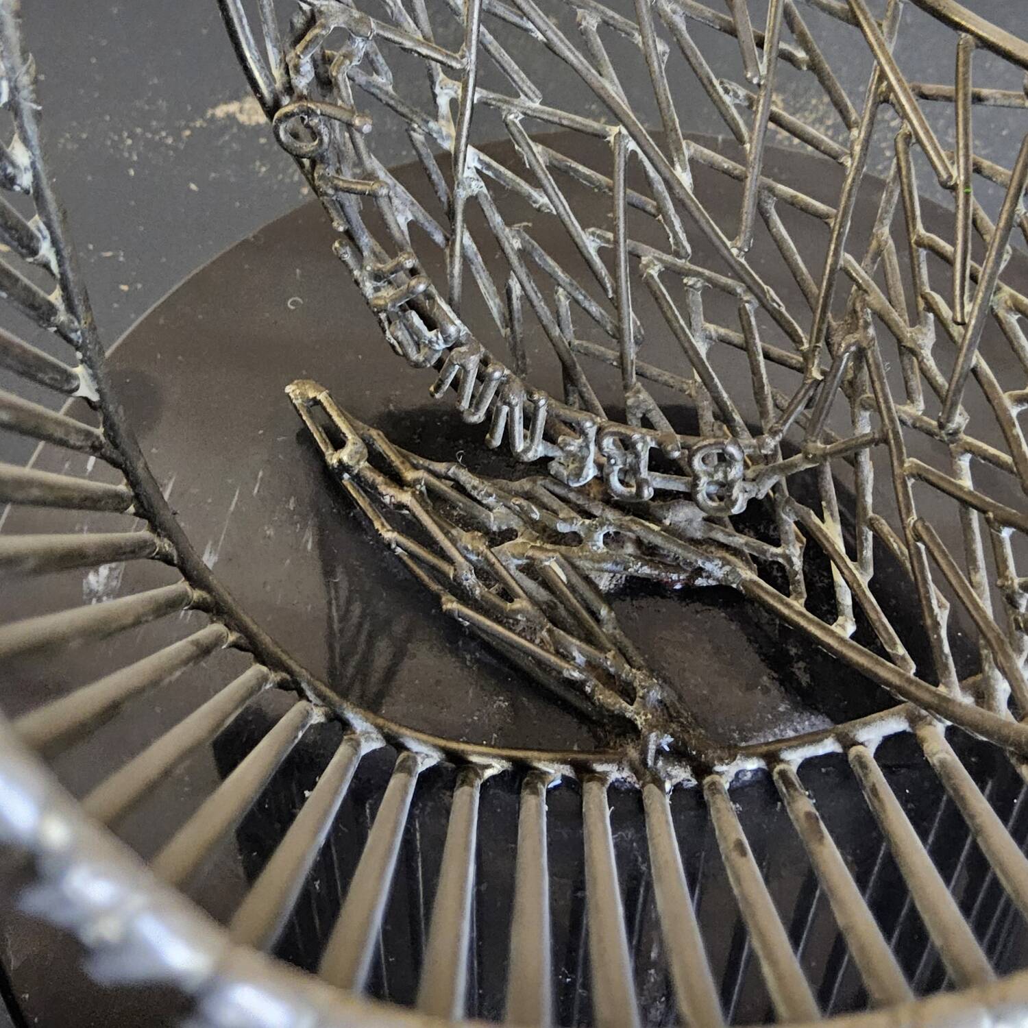 Signed Untitled Brass Wire Sculpture Bob Bennett (1979)