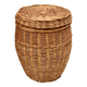 Large vintage wicker basket with lid – circa 1960