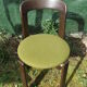 Pair of 70s chairs by designer Bruno Rey in wood and green fabric
