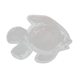 Empty fish-shaped crystal pocket