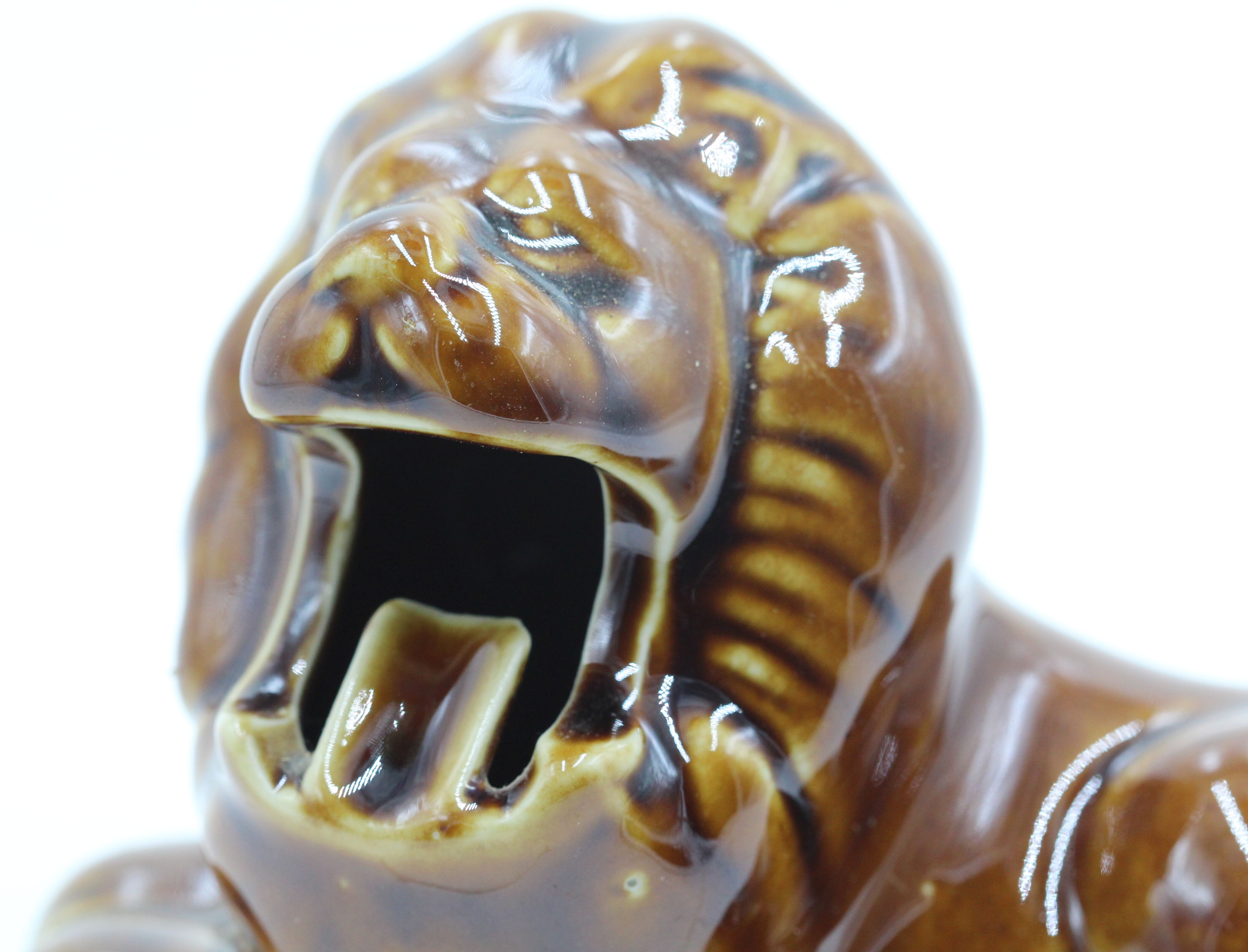 Cendrier lion céramique