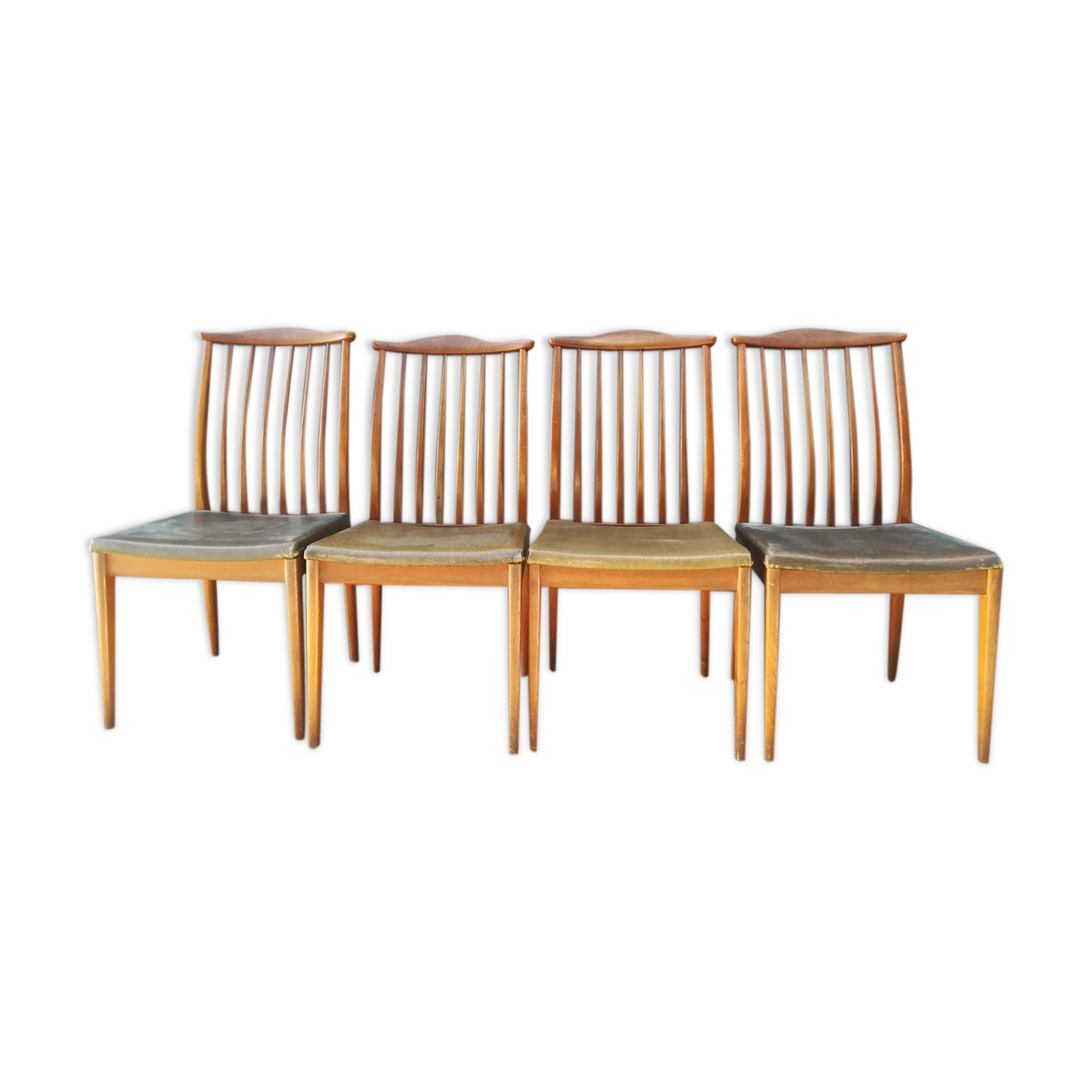 4 Scandinavian teak chairs