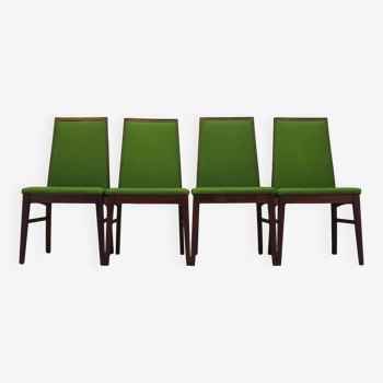 Ensemble de quatre chaises en palissandre, design danois, années 1970, éditeur : Dyrlund