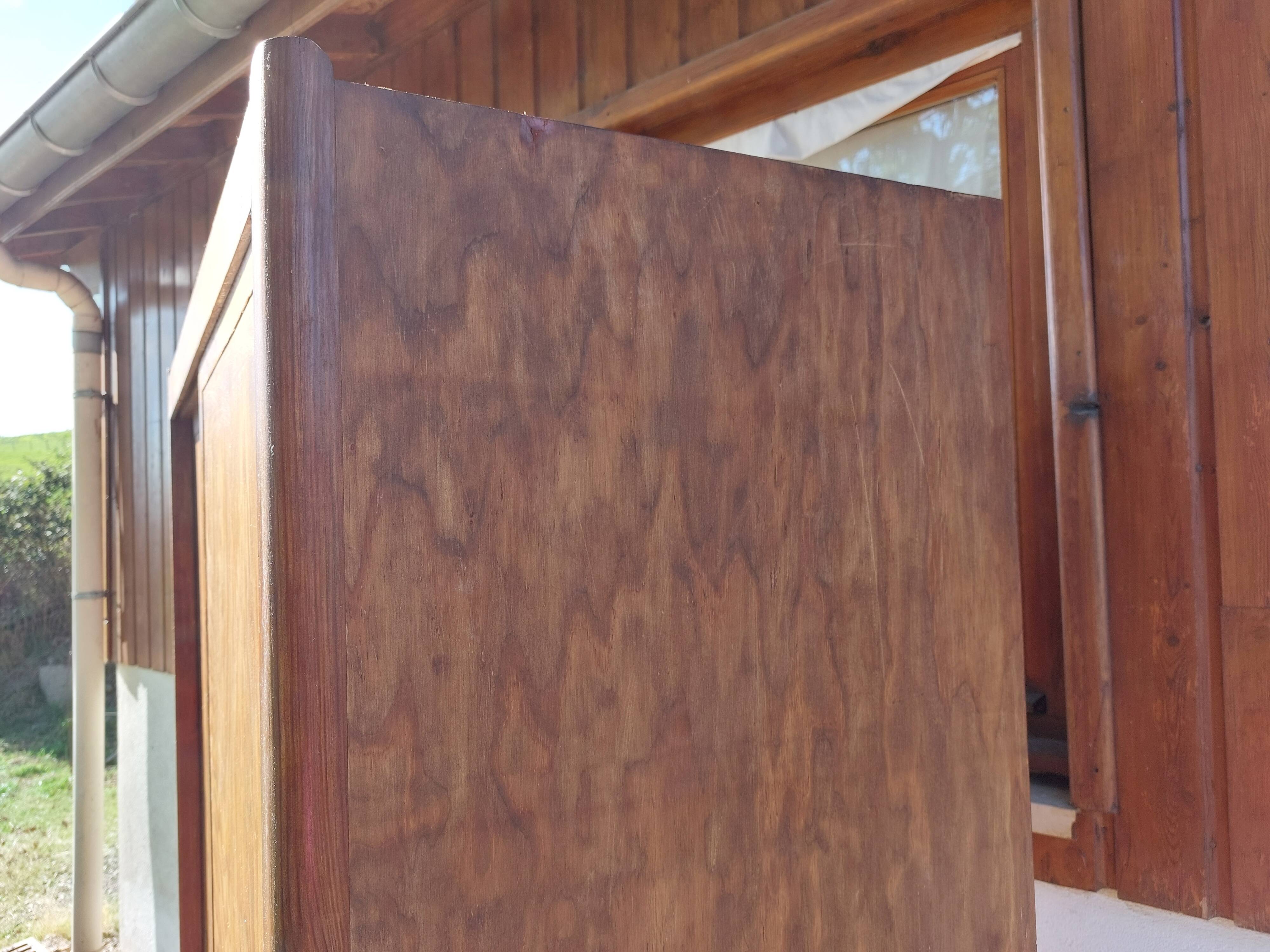 sliding door wardrobe, vintage, possible hanging space