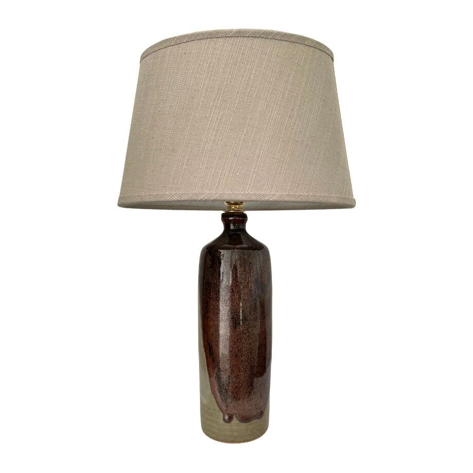 Lampe en grès vernissé électrifiée à neuf