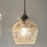 Triple suspension cascade three tulips crystal and vintage chrome