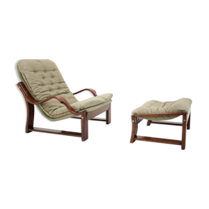 Fauteuil et de repose-pieds,