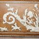 Victorian antique fireplace in tarred pine and sculpted gesso.