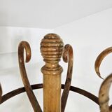 Porte-manteau et porte-chapeau en bois courbé