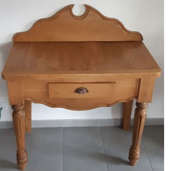 Billot console ancien pin massif