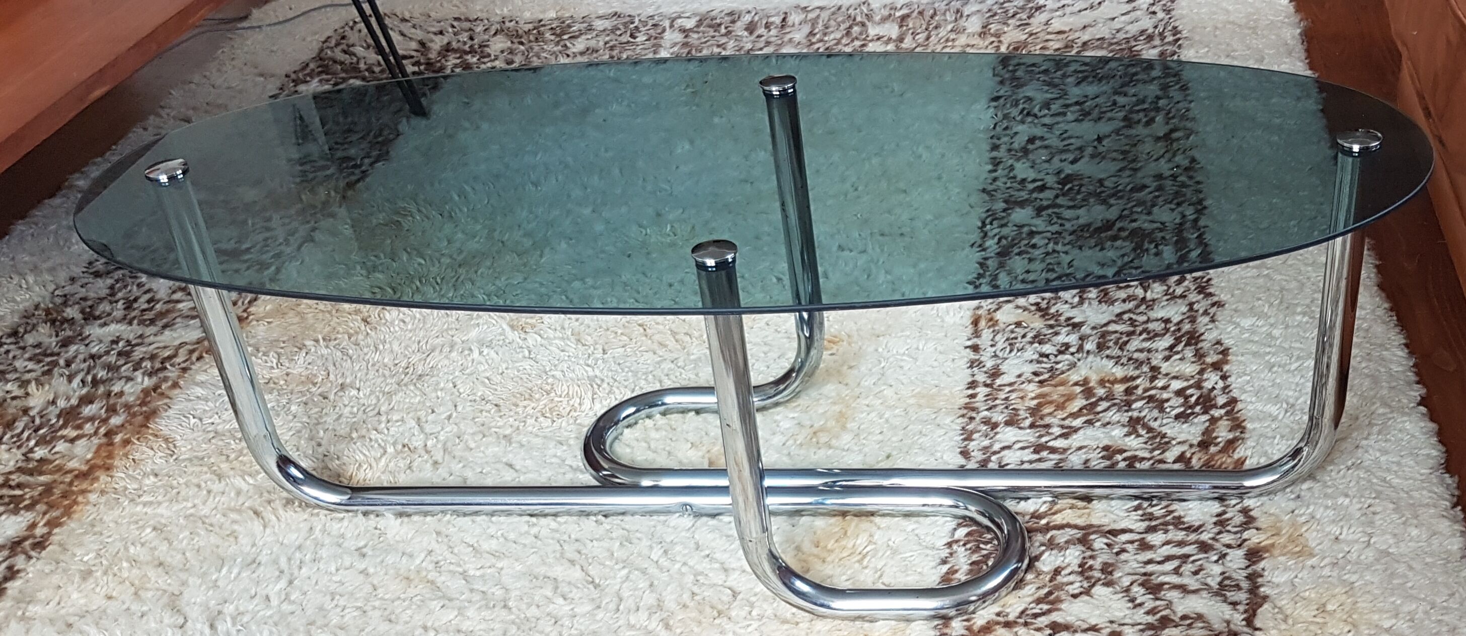 Table basse design années 70 vintage