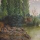 Spanish landscape painting signed C. Coll 1883