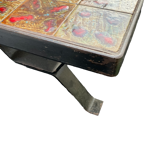 Midcentury coffee table in ceramic and cast iron