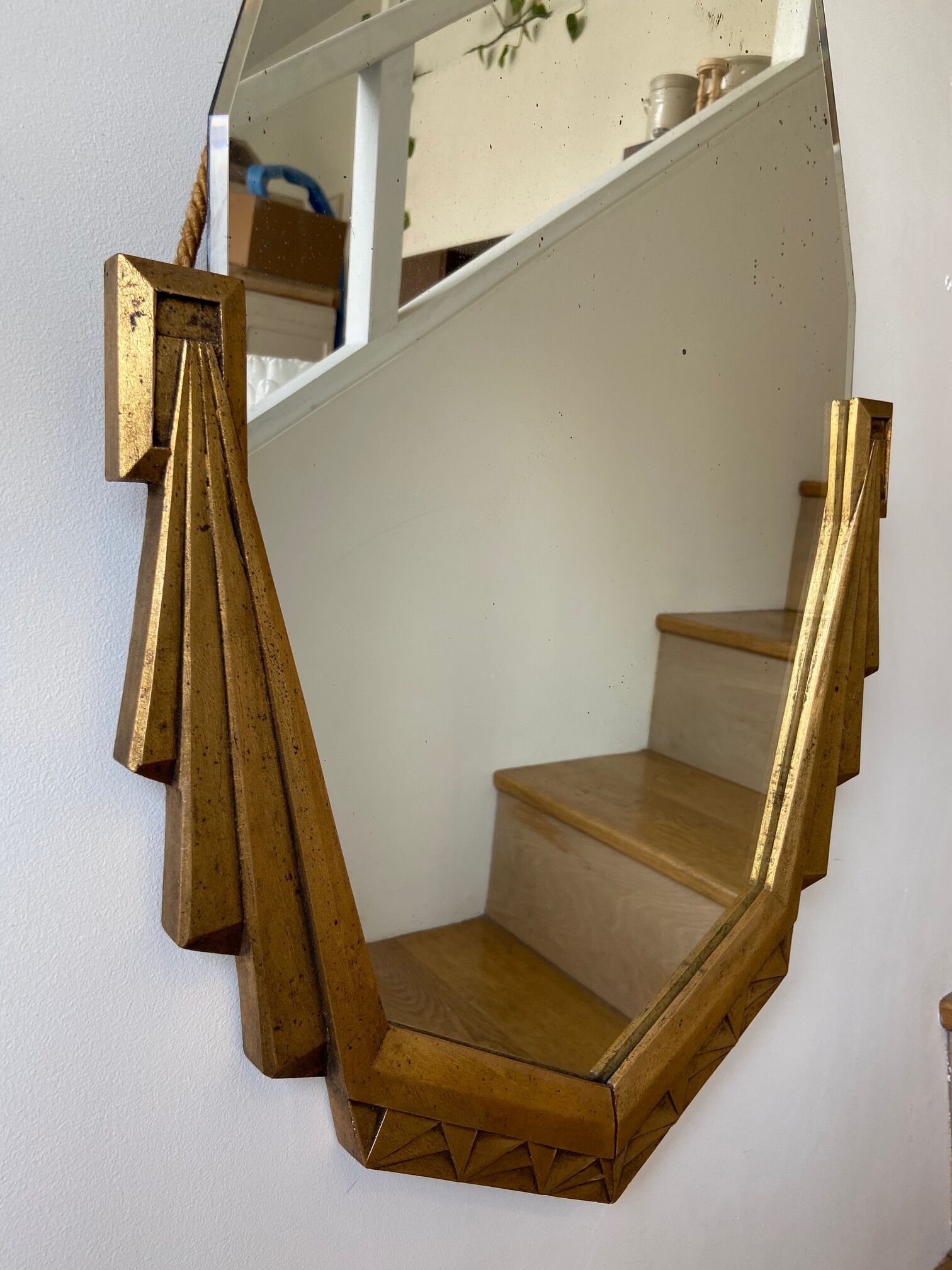 Mercury mirror bevelled 77 x 48 cm