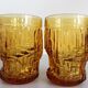Service amber glasses and Bormioli decanter