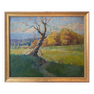 HST painting "A corner of Provence" impressionist nineteenth century signed?