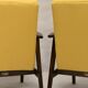 Armchair Henryk Lis 300-190 years 1970 yellow fabric Pierre Frey.