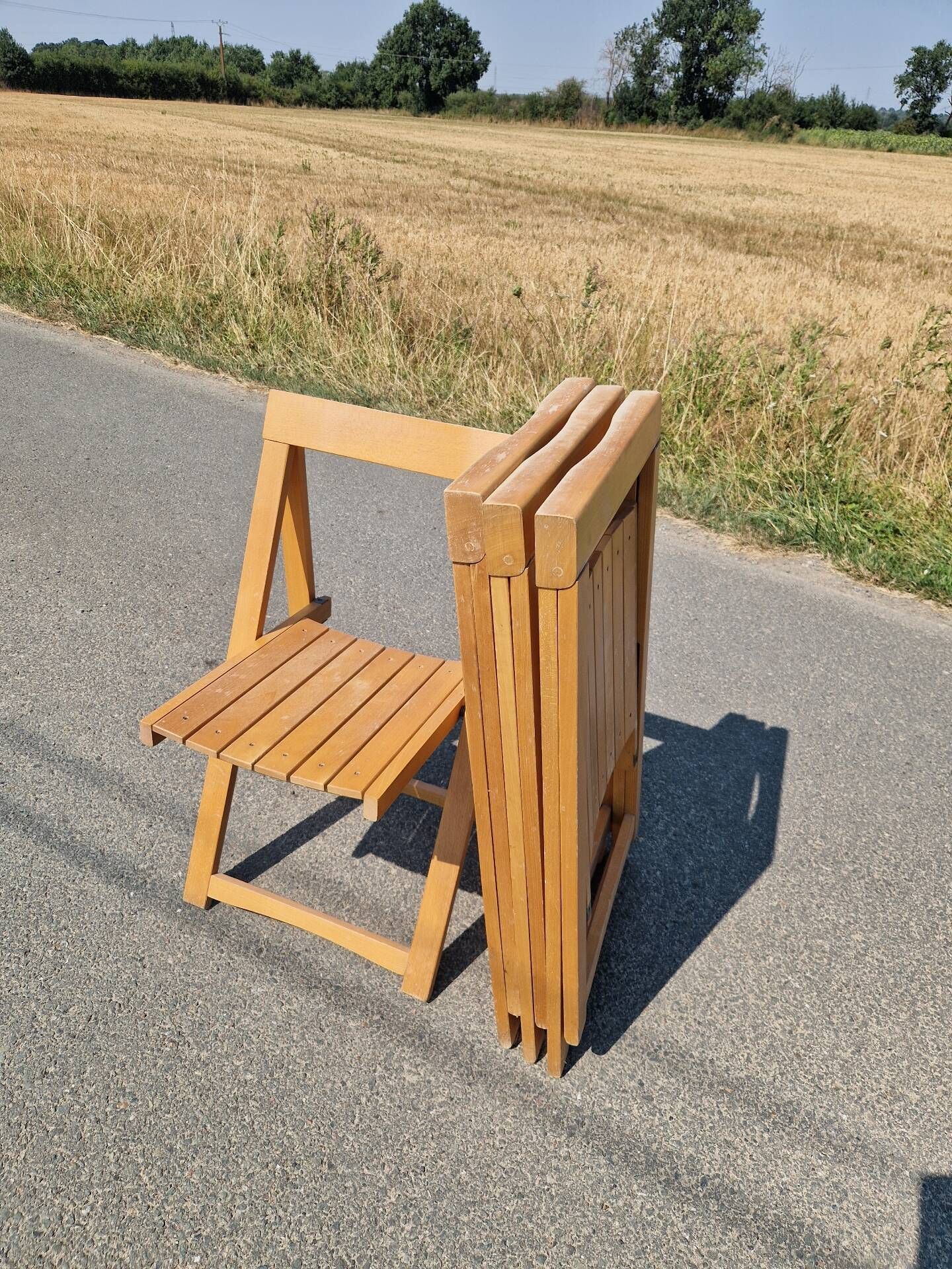 Set of 4 folding chairs by Aldo Jacober