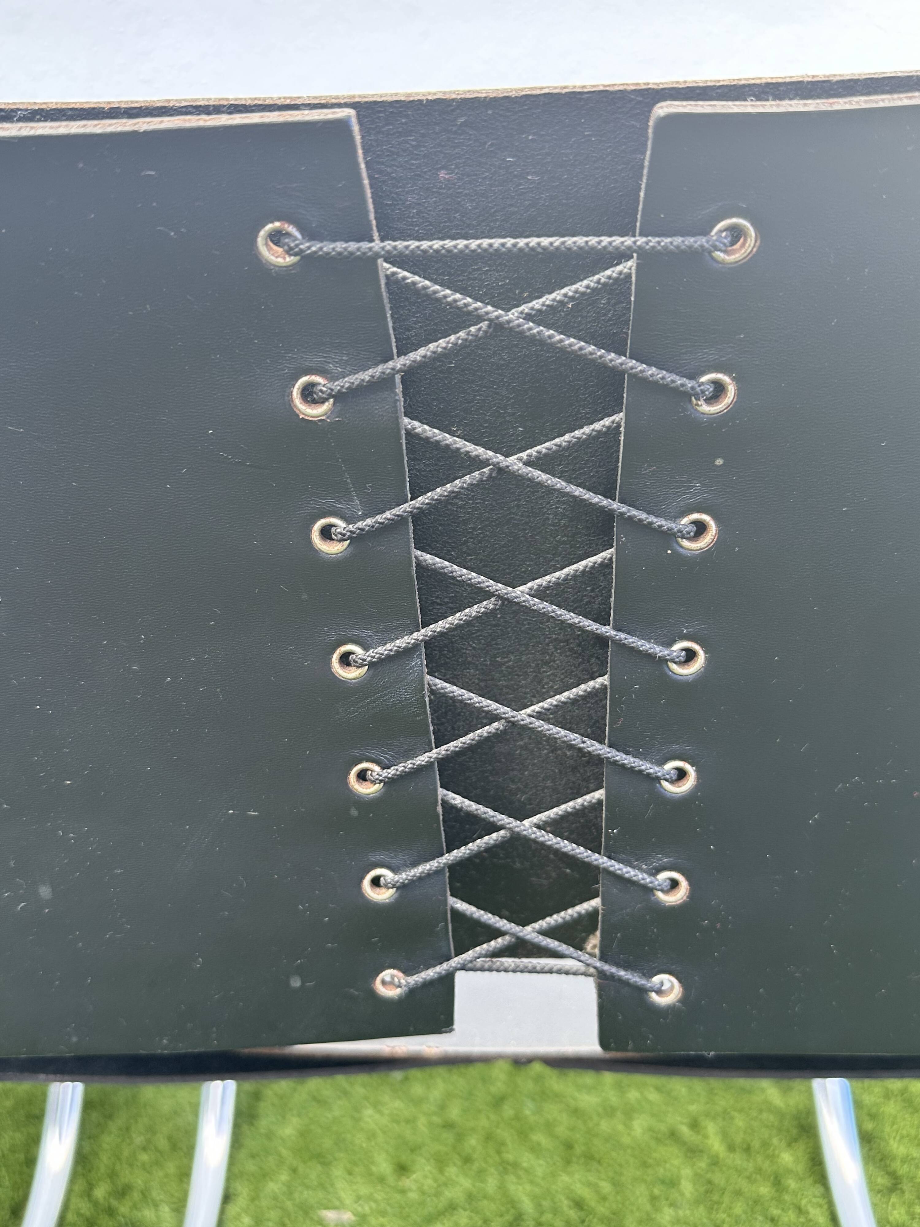 Pair of MR 10 chairs with Mies Van der Rohe laces, Knoll International