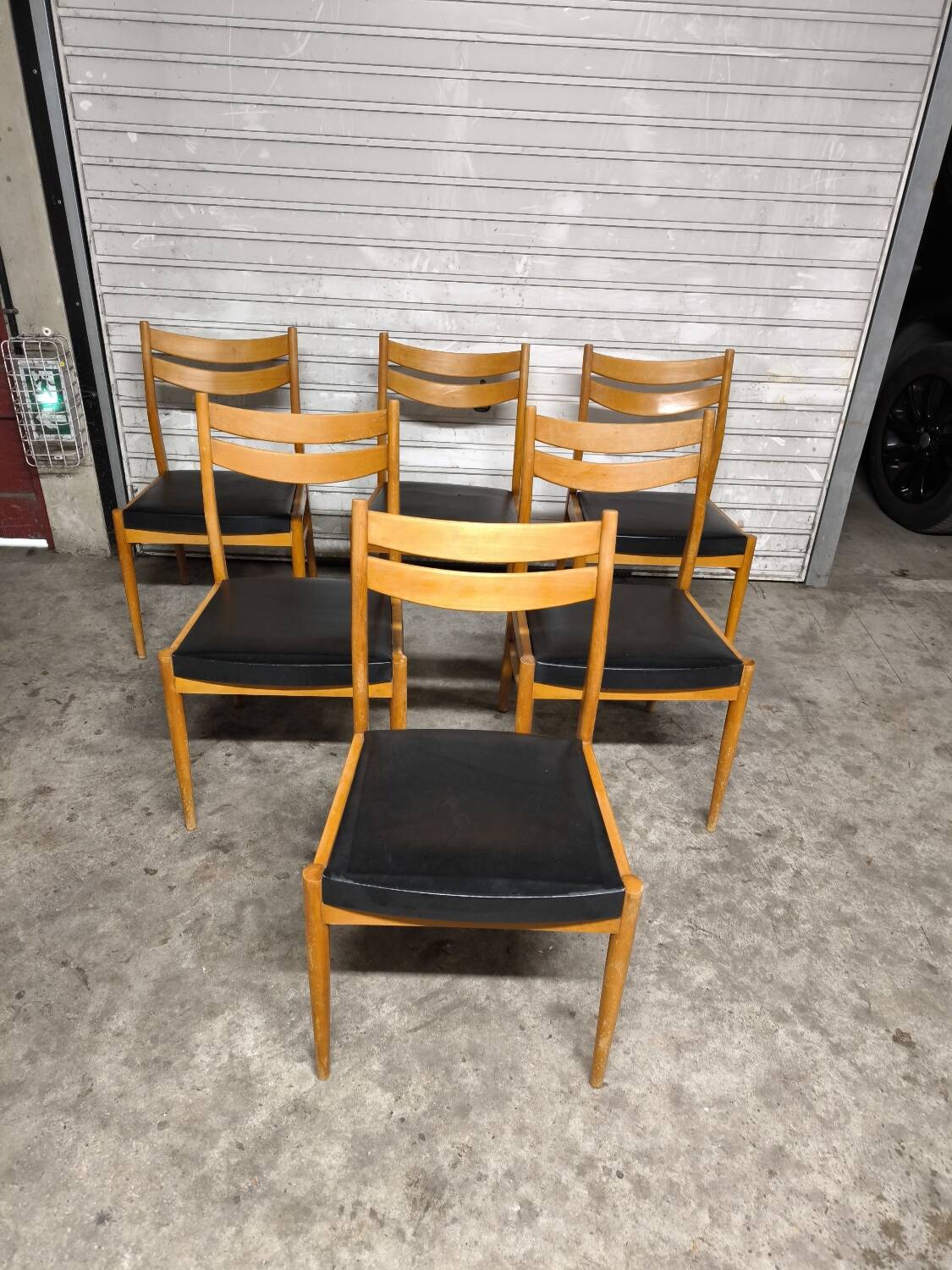 6 chaises scandinave vintage