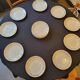 16 flat gold plates from Orchies porcelain