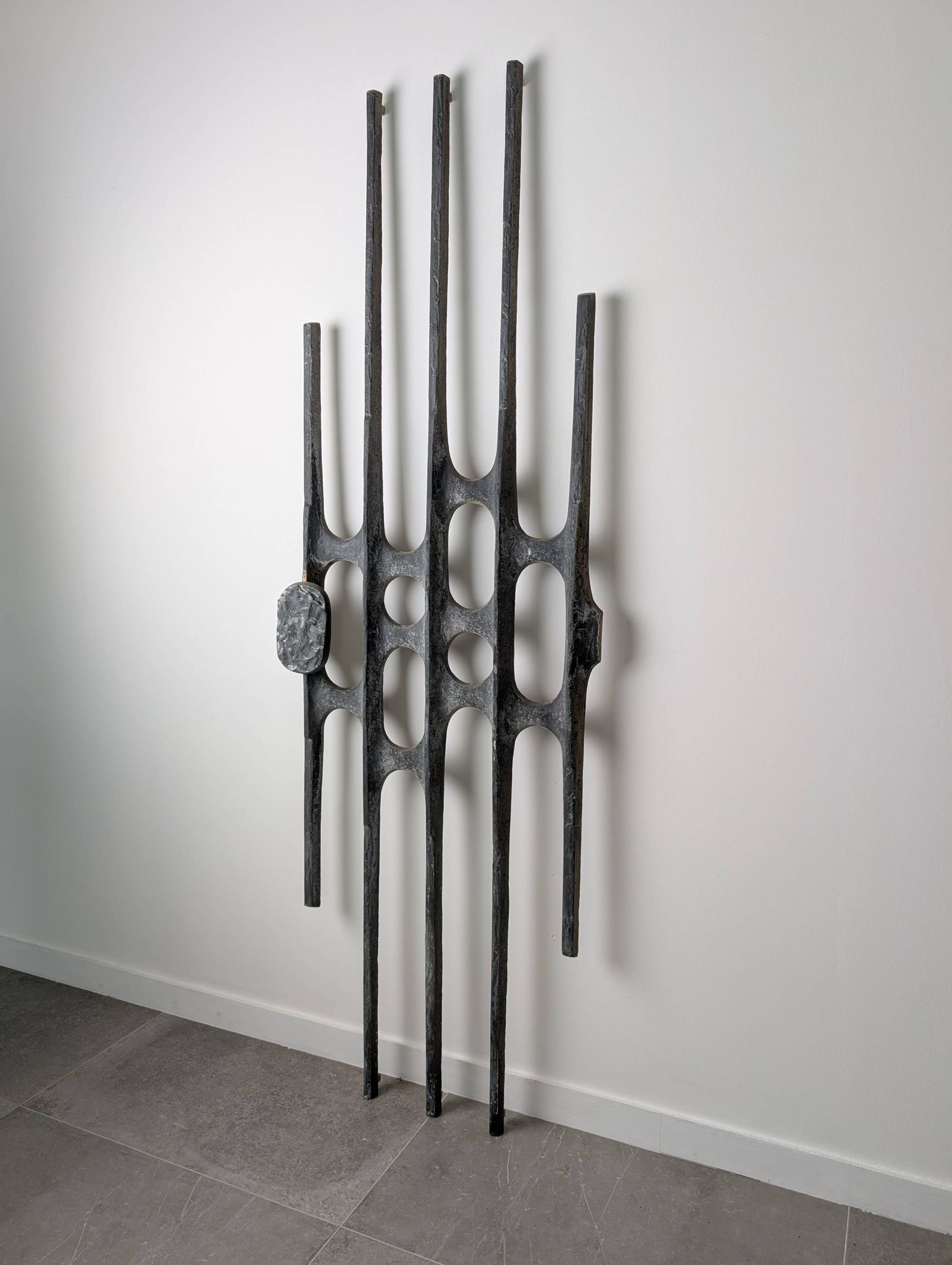 Brutalist Cast Aluminum Door Panel, 1960s