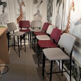 Set of 8 high-end haworth high chairs