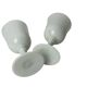 Pair of footed glasses in white opaline from around 1960.