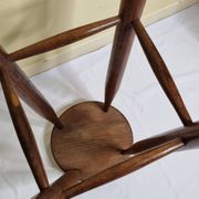 High wooden stool, designer, Scandinavian style, 1950s, 82 cm