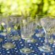 Assortment of 15 mismatched vintage liqueur glasses