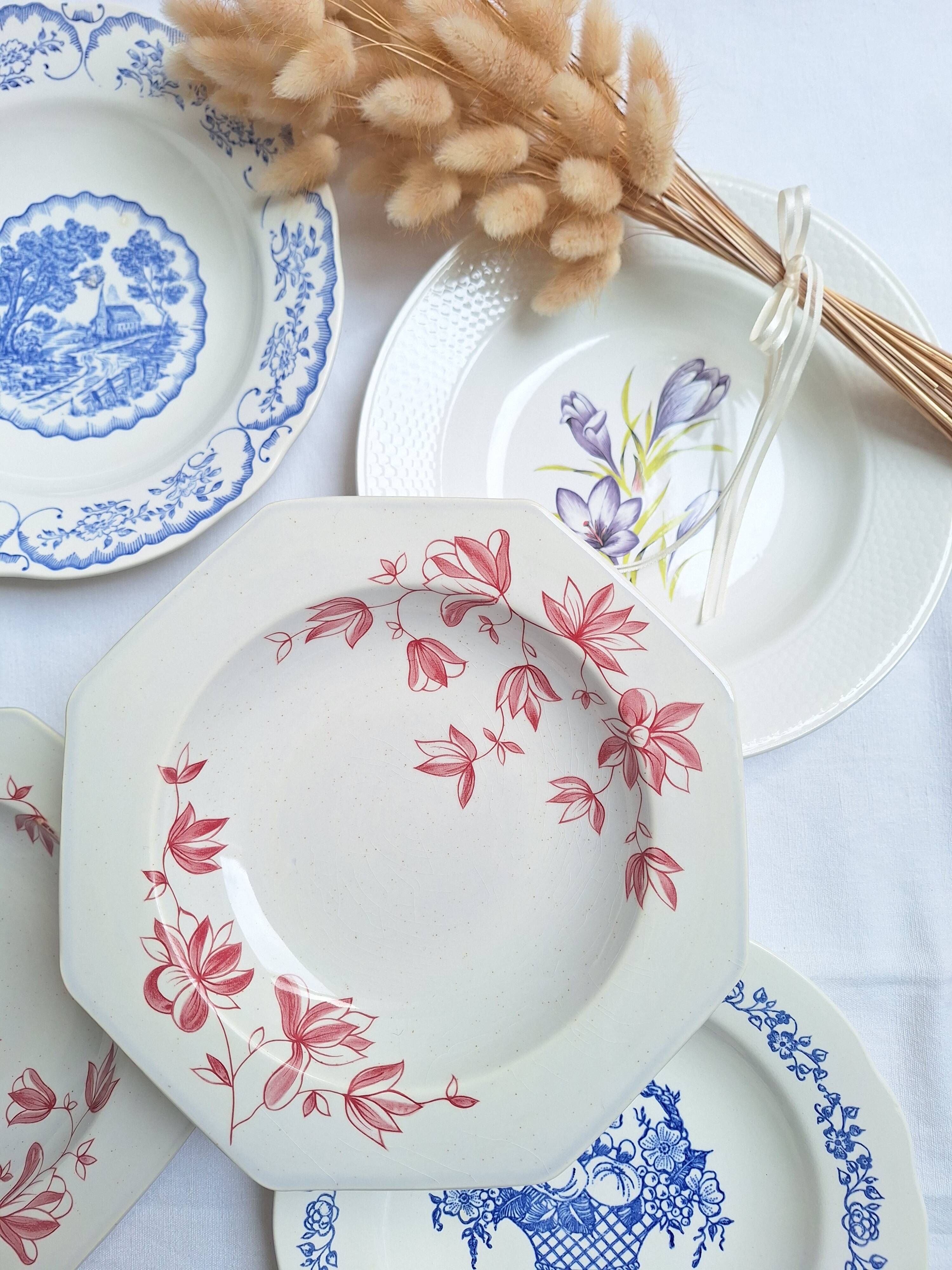 Vintage deep plates St Amand, Digoin, Sarreguemines