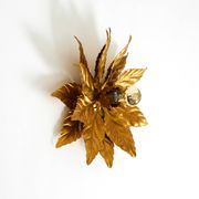 Rare large gold-plated Hans Kögl Florentine-style ceiling or wall lamp from