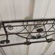 Coat rack in wrought iron art deco patère with decoration of black rose coat rack coat rack