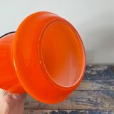 Vintage electrified orange suspension lamp with new