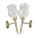 Appliques en verre et laiton