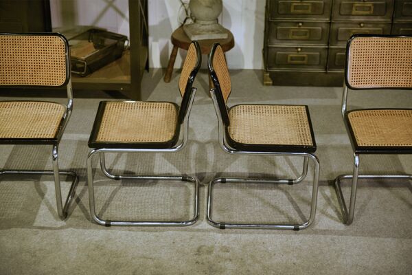 Ensemble de 6 chaises Cesca B32 de Marcel Breuer 1970’s