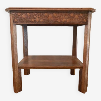 Art deco carved coffee table end table