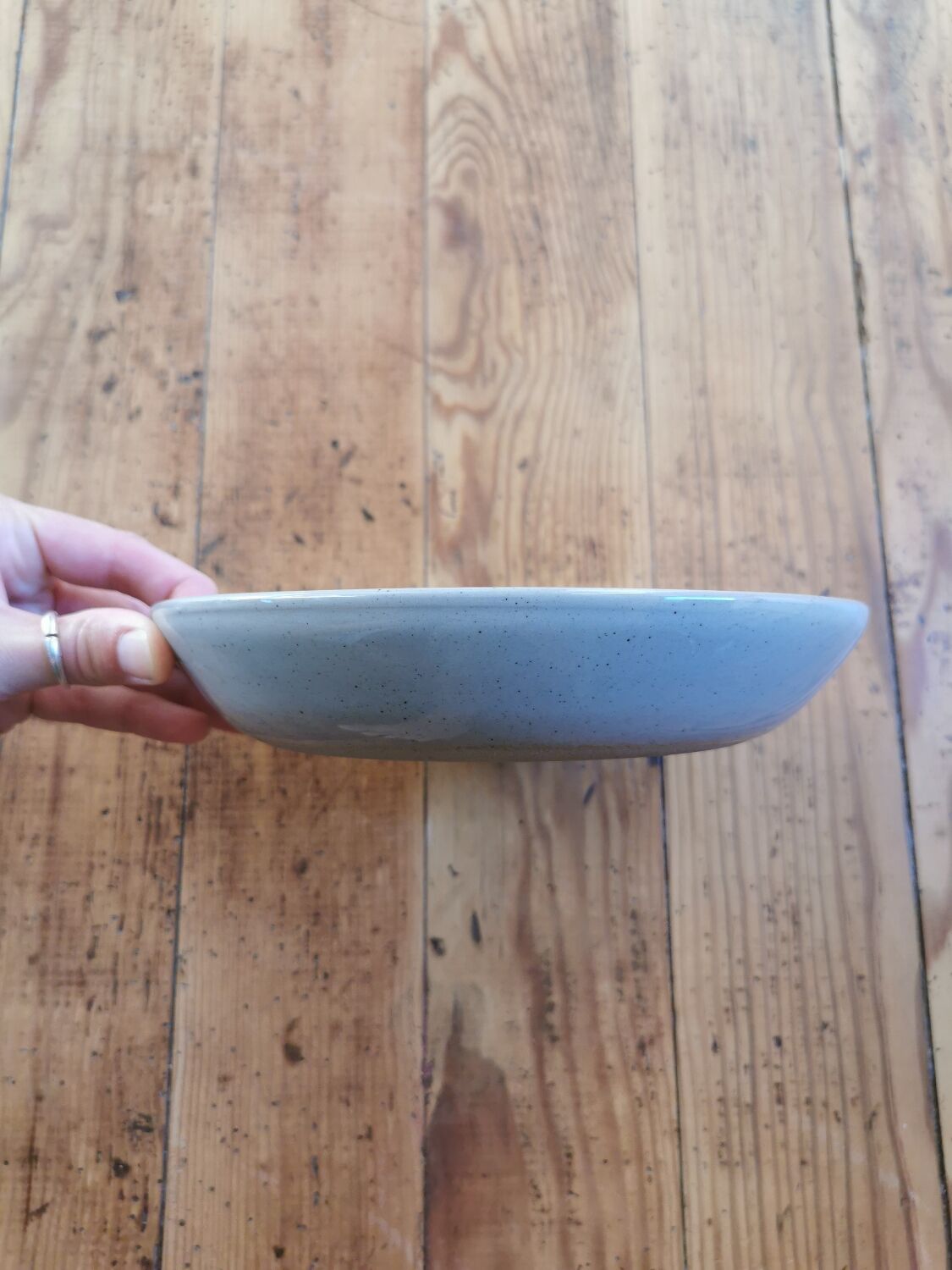 Vintage stoneware skull plates