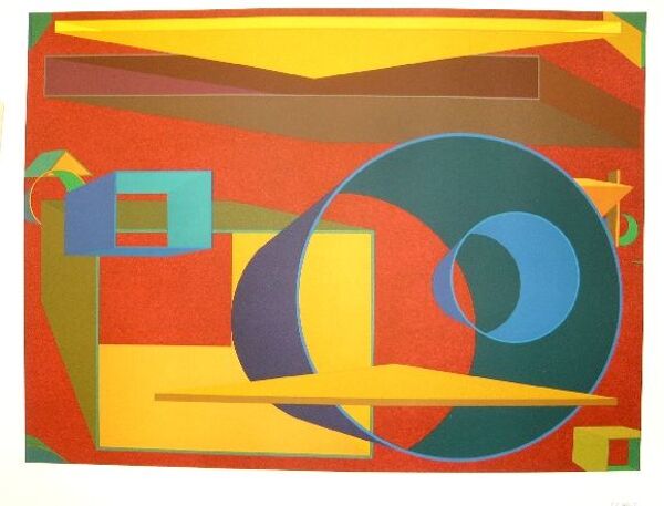 Lithographie originale signée et numérotée Al Held Pradorama 1991