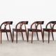 Ensemble de quatre chaises en teck, design danois, années 1970, Orte Mobelfabrik