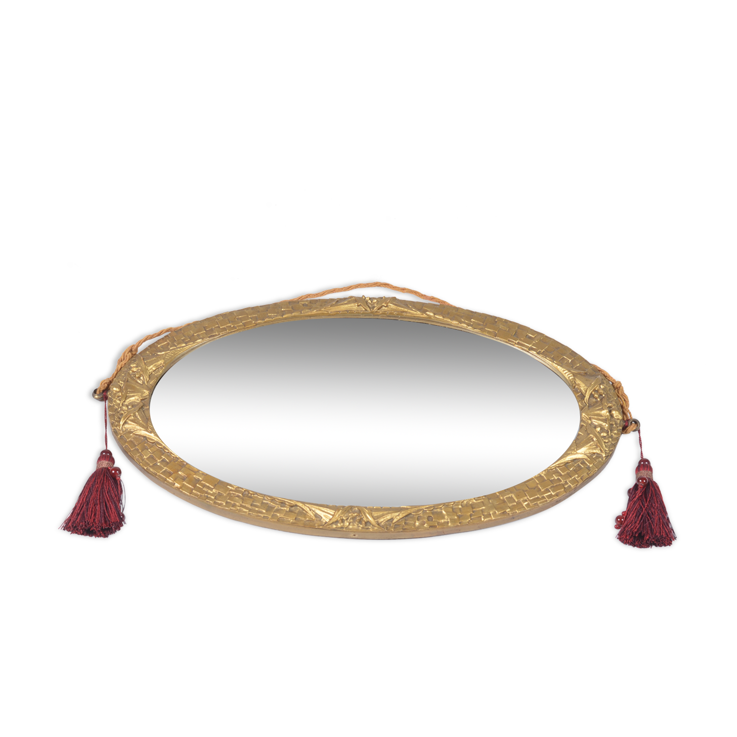 Art Deco oval mirror 55x31cm