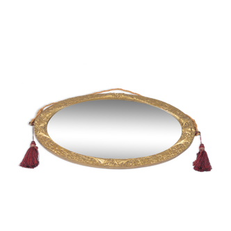 Art Deco oval mirror 55x31cm