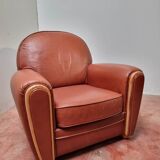 Leather club chair