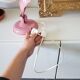 Opaline bedside lamp and pink leaves