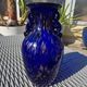 Vase Amphore Murano Vintage – Bleu Cobalt & Inclusions d’Or – 1970
