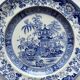 Assiette plate ancienne terre de fer décor japonisant Creil et Montereau