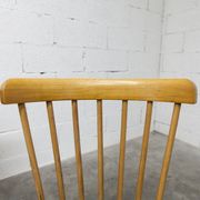 Baumann desk and chair, 1960s, Formica, wood and black, green seat