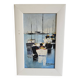Oil on Canvas Painting Marine Landscape Sailboats at Anchor Signed Morales