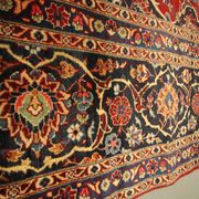 Tapis persan traditionnel fait à la main d’Ispahan en laine rouge vintage - 295x411cm