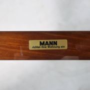 Mid-Century Design Teak Coffee Table with Smoked Glass by Möbel Mann, 1960s
